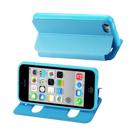Reiko Iphone 5c Window Flip Folio Case In Blue
