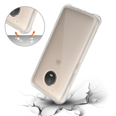 Reiko Motorola Moto E4 Active Clear Bumper Case With Air Cushion Protection In Clear