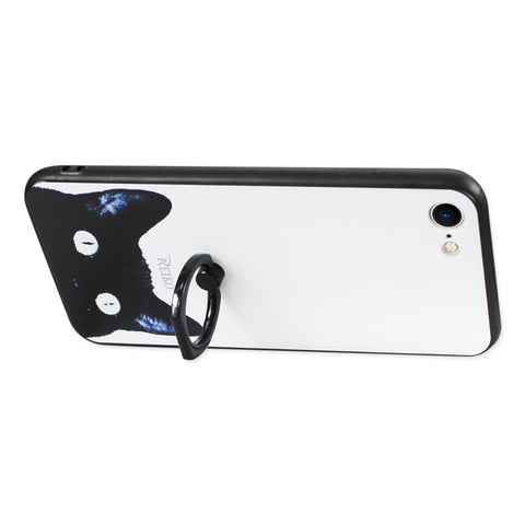Reiko Iphone 8/ 7 Cat Design Case With Rotating Ring Stand Holder In Mix