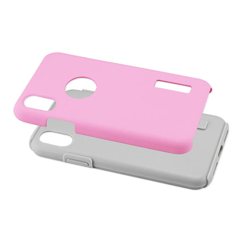 Reiko Iphone X/iphone Xs Solid Armor Dual Layer Protective Case In Pink