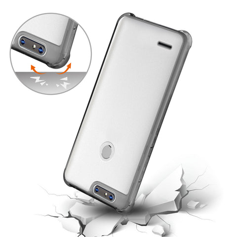 Reiko Zte Blade Z Max/z982/zte Sequoia Clear Bumper Case With Air Cushion Protection In Clear Black