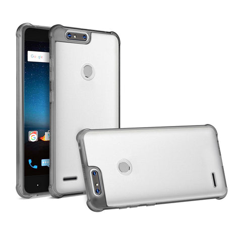 Reiko Zte Blade Z Max/z982/zte Sequoia Clear Bumper Case With Air Cushion Protection In Clear Black