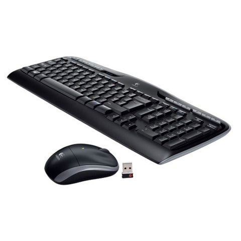 Logitech Mk320 Desktop Wireless Multimedia Keyboard & Optical Mousekit (black)