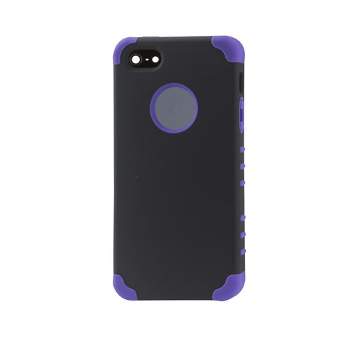 Reiko Iphone 5/5s/se Hybrid Heavy Duty Case In Black Purple