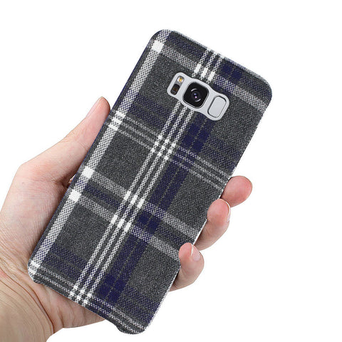 Reiko Samsung Galaxy S8 Checked Fabric Case In Black