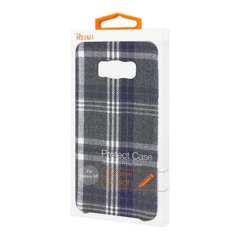 Reiko Samsung Galaxy S8 Checked Fabric Case In Black
