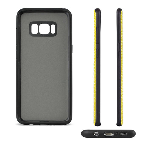 Reiko Samsung Galaxy S8 Edge/ S8 Plus Anti-slip Texture Protector Cover With Card Slot In Yellow