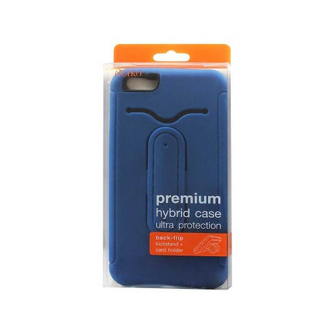 Reiko Iphone 6s Plus/ 6 Plus Hybrid Heavy Duty Case With Bending Kickstand In Navy