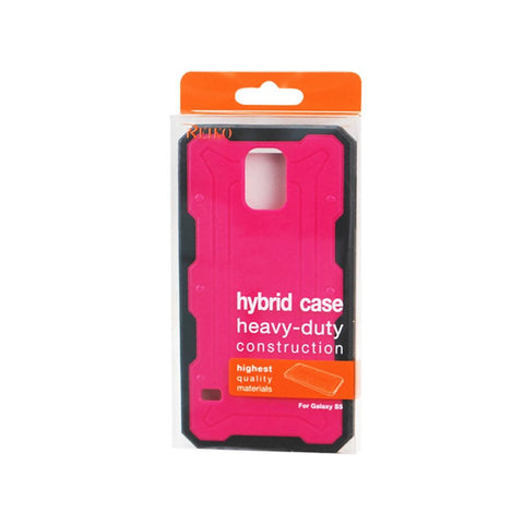 Reiko Samsung Galaxy S5 Dual Color Transformer Case In Hot Pink Black