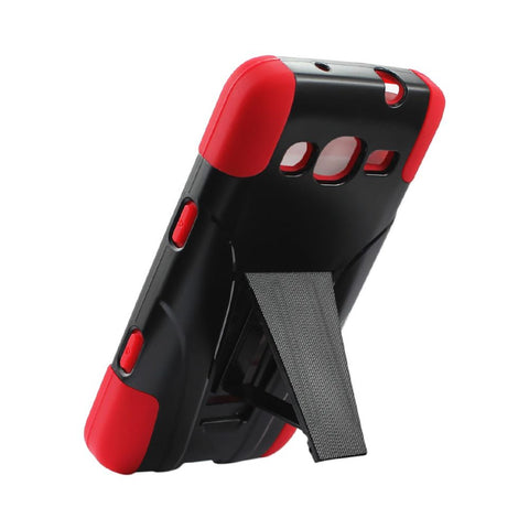 Reiko Samsung Ativ S Neo Hybrid Heavy Duty Case With Kickstand In Red Black