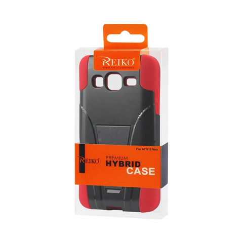 Reiko Samsung Ativ S Neo Hybrid Heavy Duty Case With Kickstand In Red Black