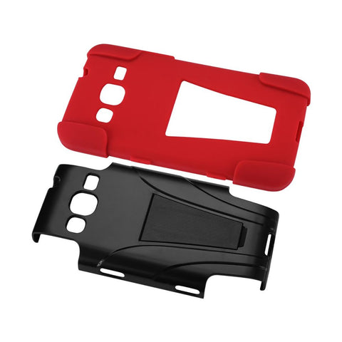 Reiko Samsung Ativ S Neo Hybrid Heavy Duty Case With Kickstand In Red Black