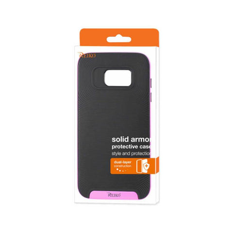 Reiko Samsung Galaxy S7 Slim Armor Case With Bumper Frames In Black Pink