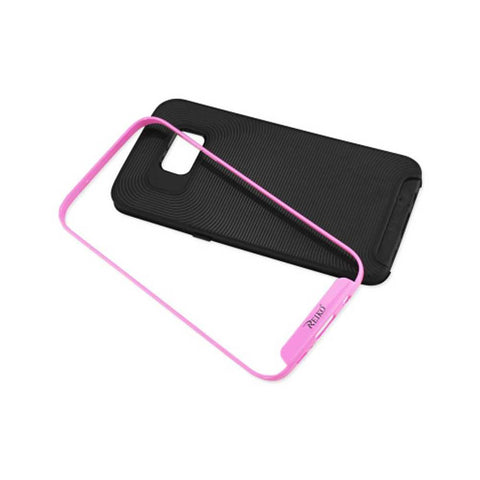 Reiko Samsung Galaxy S7 Slim Armor Case With Bumper Frames In Black Pink
