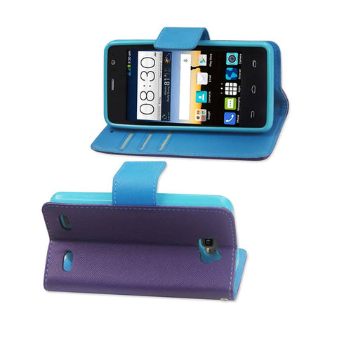 Reiko Zte Sonata 2 3-in-1 Wallet Case In Purple