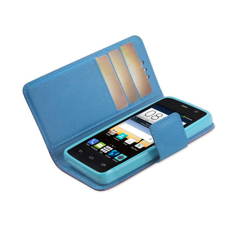 Reiko Zte Sonata 2 3-in-1 Wallet Case In Purple