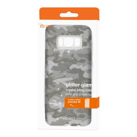 Reiko Samsung Galaxy S8/ Sm Shine Glitter Shimmer Camouflage Hybrid Case In Brown