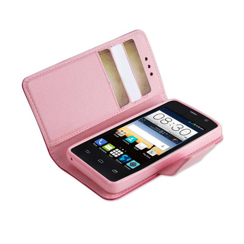 Reiko Zte Sonata 2 3-in-1 Wallet Case In Hot Pink