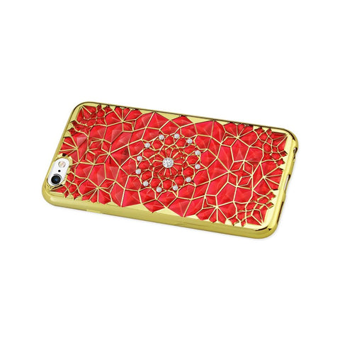 Reiko Iphone 6/ 6s Soft Tpu Case With Sparkling Diamond Sunflower Design In Red