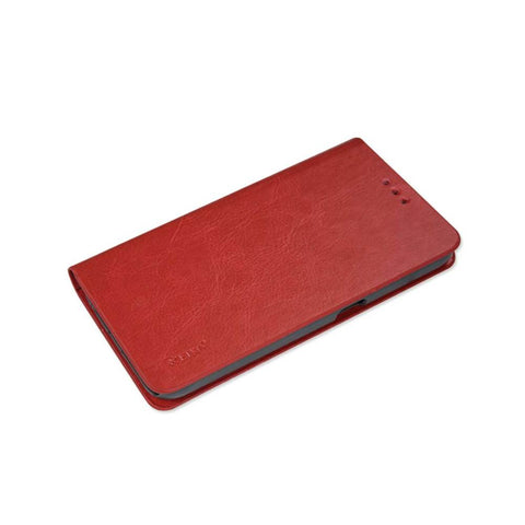 Reiko Samsung Galaxy S6 Flip Folio Case With Card Holder In Red