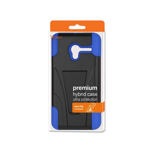 Reiko Alcatel Onetouch Pixi 3 Hybrid Heavy Duty Case With Kickstand In Navy Black