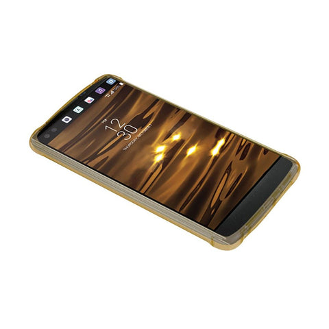 Reiko Lg V10 Clear Bumper Case With Air Cushion Protection In Clear Gold
