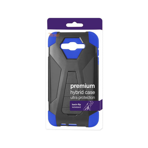 Reiko Samsung Galaxy J7 (2016) Hybrid Heavy Duty Case With Kickstand In Navy Black