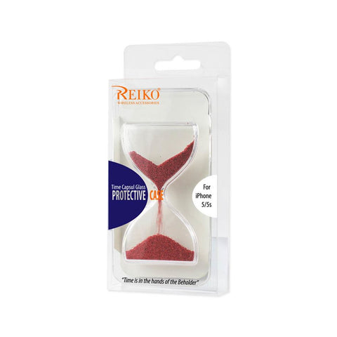Reiko Iphone Se/ 5s/ 5 3d Sand Clock Clear Case In Red