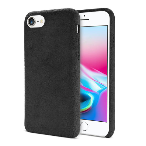 Reiko Iphone 8/ 7 Fuzzy Fur Soft Tpu Case In Black