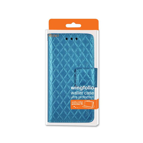 Reiko Iphone 6 Plus Rhombus Wallet Case In Blue