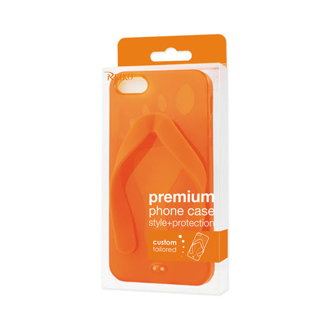 Reiko Iphone Se/ 5s/ 5 Silicone Slipper Sandal Case In Orange