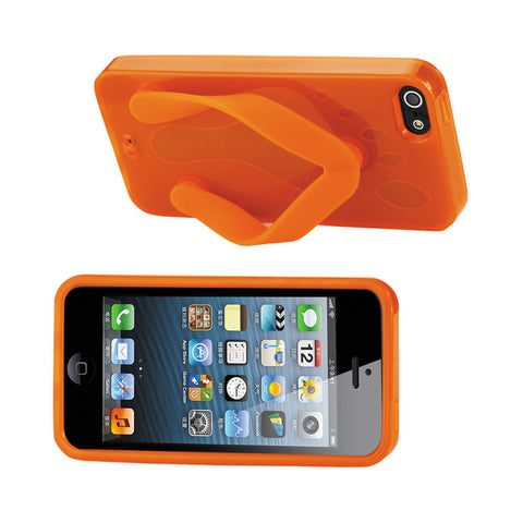 Reiko Iphone Se/ 5s/ 5 Silicone Slipper Sandal Case In Orange