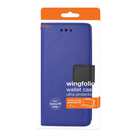 Reiko Samsung Galaxy S8 Edge/ S8 Plus 3-in-1 Wallet Case In Navy