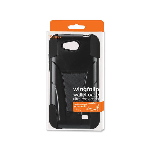 Reiko Zte Speed Hybrid Heavy Duty Case With Kickstand In Black