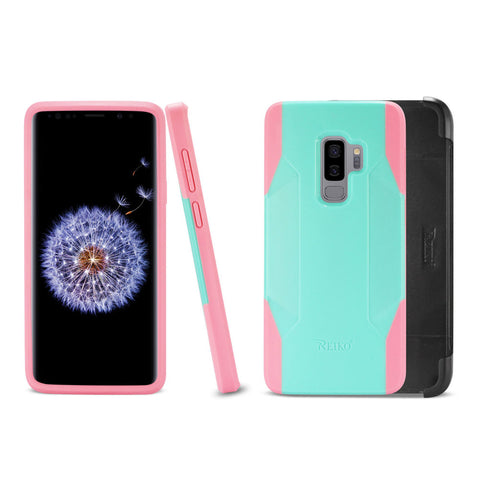Reiko Samsung Galaxy S9 Plus 3-in-1 Hybrid Heavy Duty Holster Combo Case In Mint Green