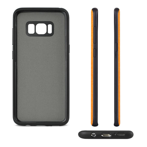Reiko Samsung Galaxy S8/ Sm Denim Texture Tpu Protector Cover In Orange