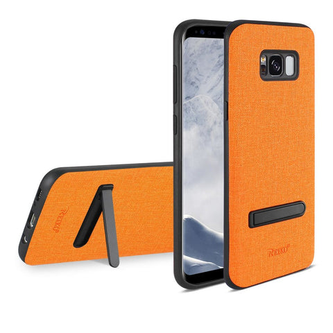 Reiko Samsung Galaxy S8/ Sm Denim Texture Tpu Protector Cover In Orange