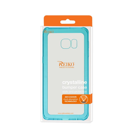 Reiko Samsung Galaxy S6 Edge Plus Clear Bumper Case With Air Cushion Protection In Clear Navy