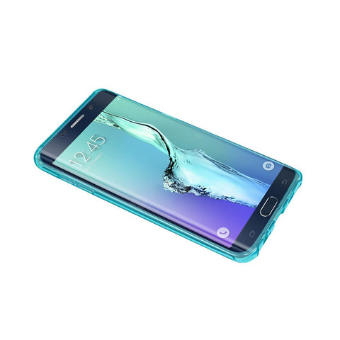 Reiko Samsung Galaxy S6 Edge Plus Clear Bumper Case With Air Cushion Protection In Clear Navy