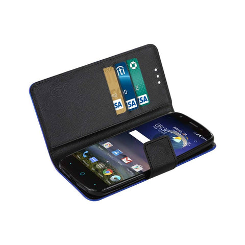 Reiko Zte Grand X3 3-in-1 Wallet Case In Navy