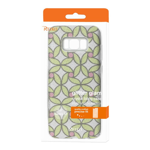 Reiko Samsung Galaxy S8/ Sm Shine Glitter Shimmer Flower Hybrid Case In Flower Gold