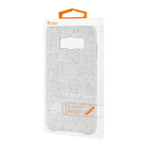 Reiko Samsung Galaxy S8 Herringbone Fabric In Light Gray
