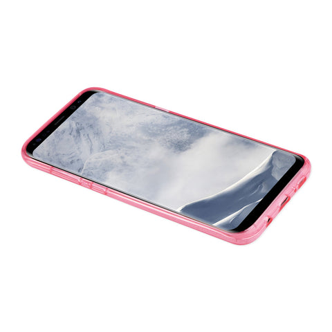 Reiko Samsung Galaxy S8 Edge/ S8 Plus Shine Glitter Shimmer Stripe Hybrid Case In Linear Pink