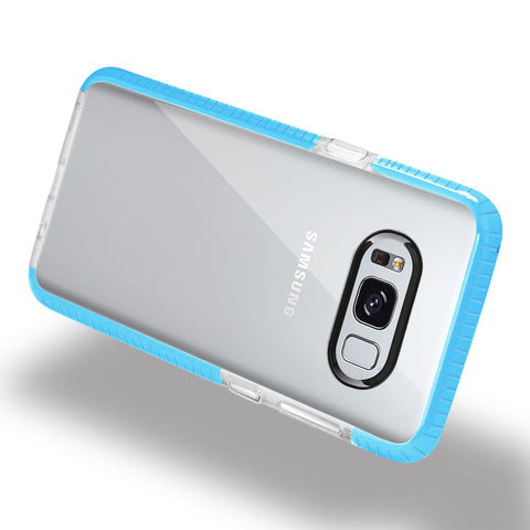 Reiko Samsung Galaxy S8 Edge/ S8 Plus Soft Transparent Tpu Case In Clear Blue