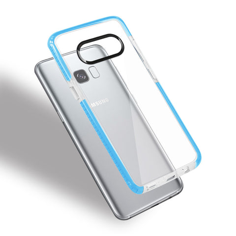 Reiko Samsung Galaxy S8 Edge/ S8 Plus Soft Transparent Tpu Case In Clear Blue