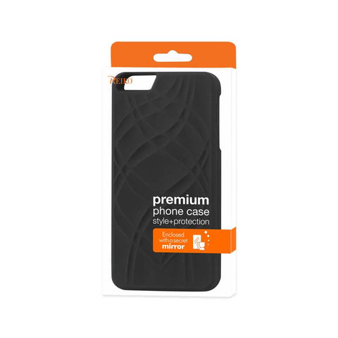 Reiko Iphone 6 Plus/ 6s Plus Hidden Mirror Wallet Case With Kickstand Function In Black