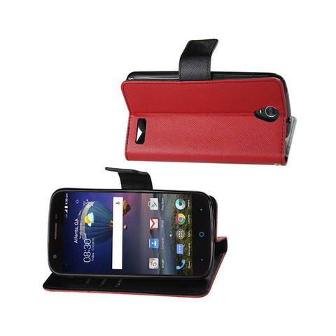 Reiko Zte Grand X3 3-in-1 Wallet Case In Red