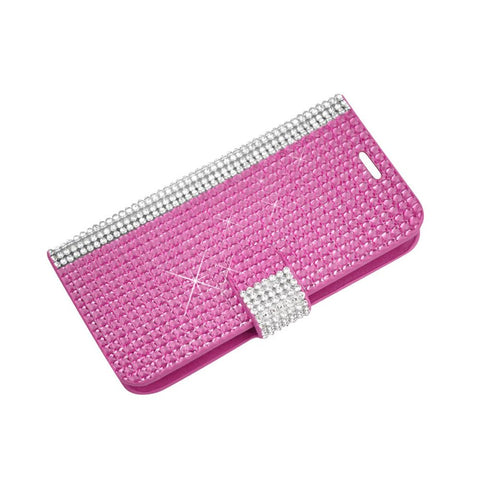 Reiko Zte Overture 2 Jewelry Diamond Rhinestone Wallet Case In Pink