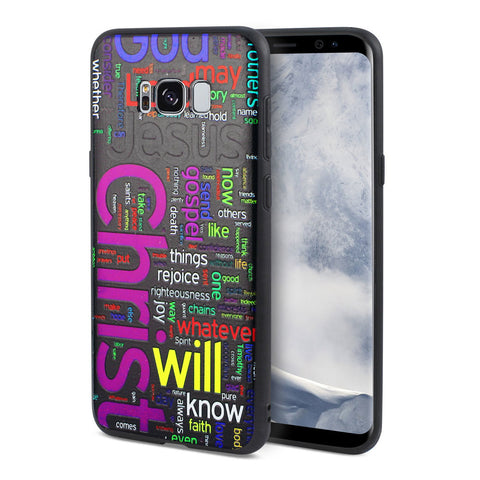 Reiko Samsung Galaxy S8 Edge Design Tpu Case With Vibrant Word Cloud Jesus Letters