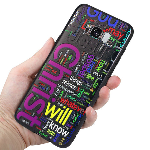 Reiko Samsung Galaxy S8 Edge Design Tpu Case With Vibrant Word Cloud Jesus Letters